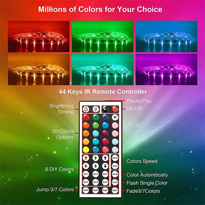 Led Fénycsíkok Bluetooth Wifi Vezérlő Rugalmas Rgb