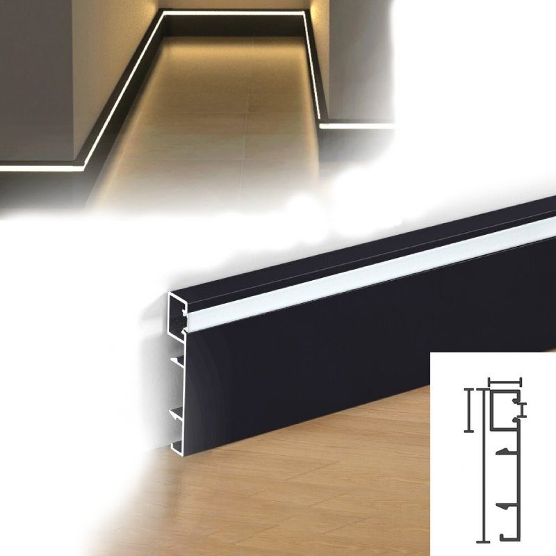 Led Szalagos Alumínium Profil Alaplap Háttérvilágítással. Csatorna Fali Szegélyléc Bar Light