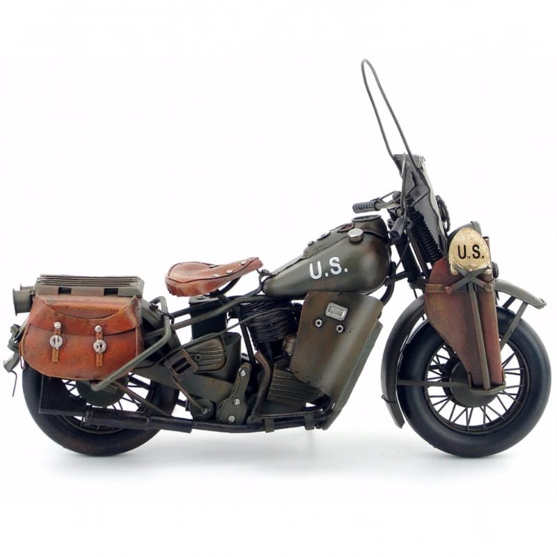 Motorkerékpár Vintage Antik Klasszikus Katonai Modell Retro