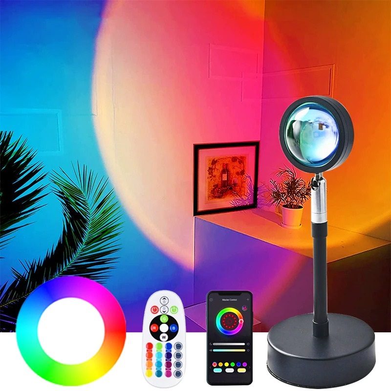 Naplemente Lámpa Távoli Rgb Led Éjszakai Fénnyel