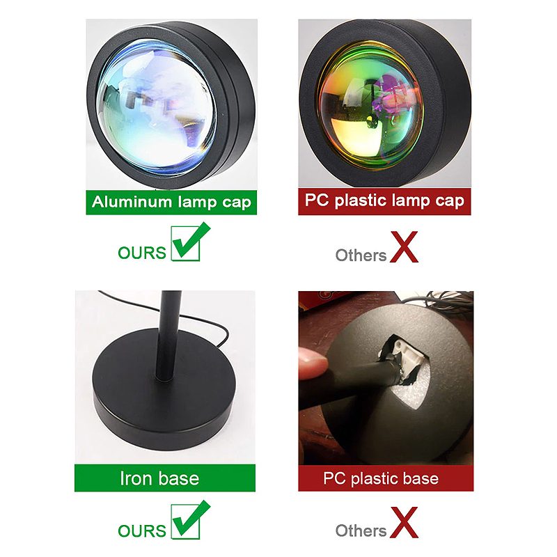 Naplemente Lámpa Távoli Rgb Led Éjszakai Fénnyel