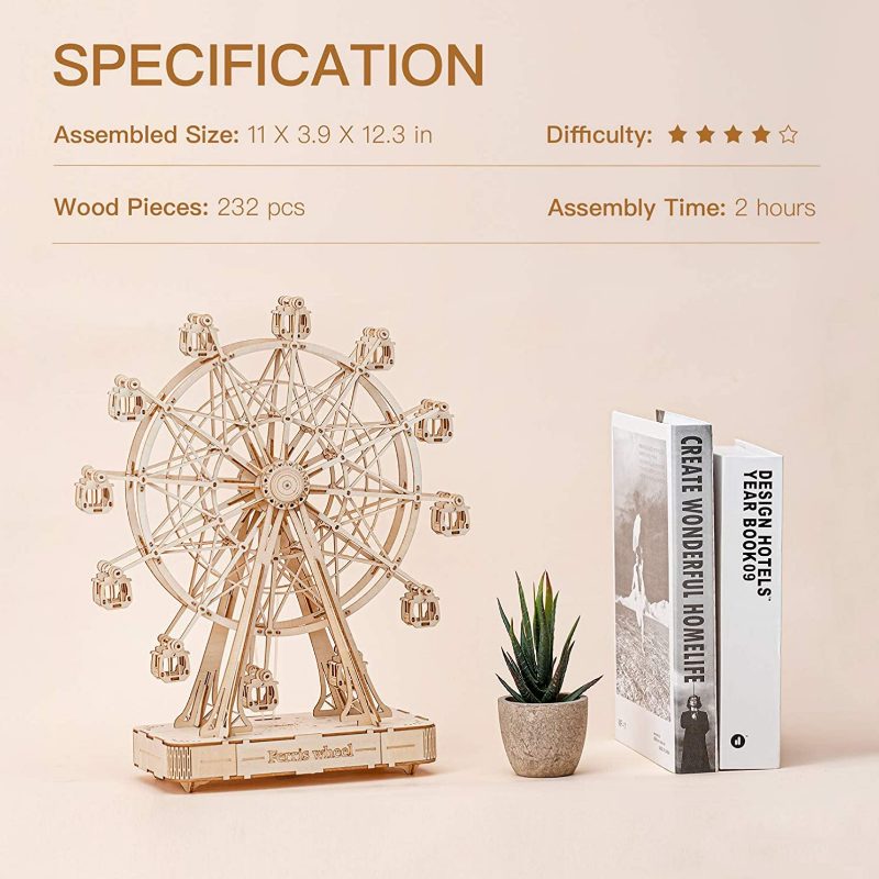 Óriáskerék 3d Fa Puzzle Építőkockák