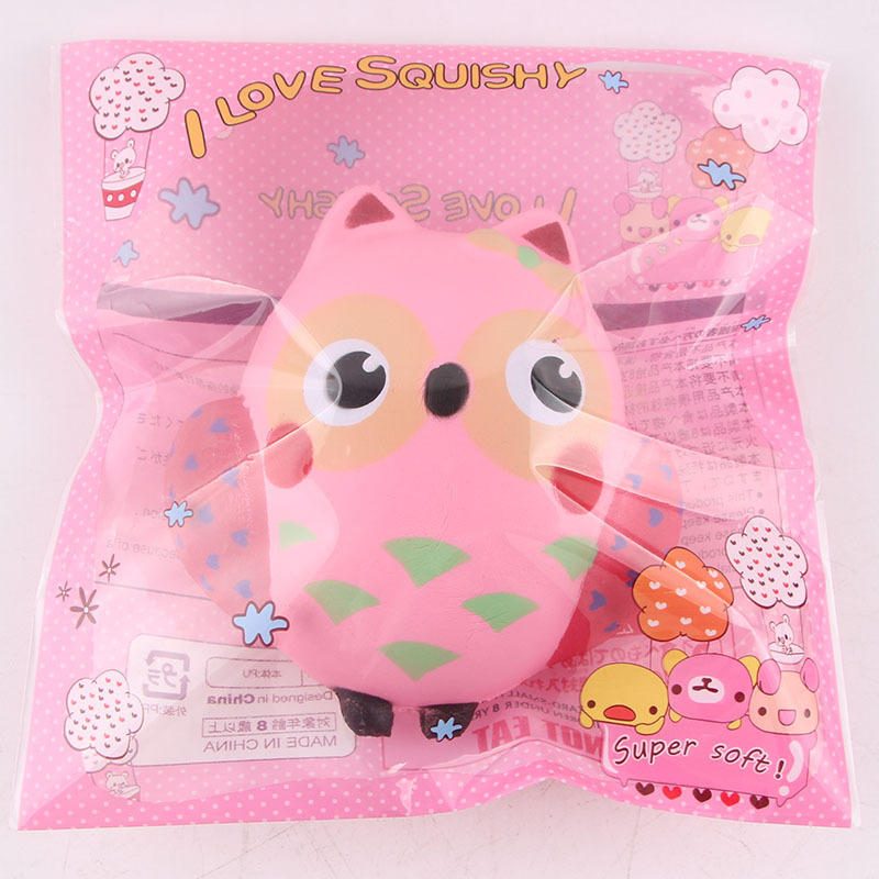 Pu Szimuláció Aranyos Rózsaszín Bagoly Squishy Irodai Tehermentesítő Játékok