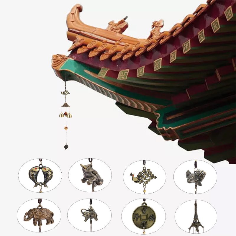 Réz Lucky Feng Shui Szélcsengő Csengő Ajtófüggő Medál