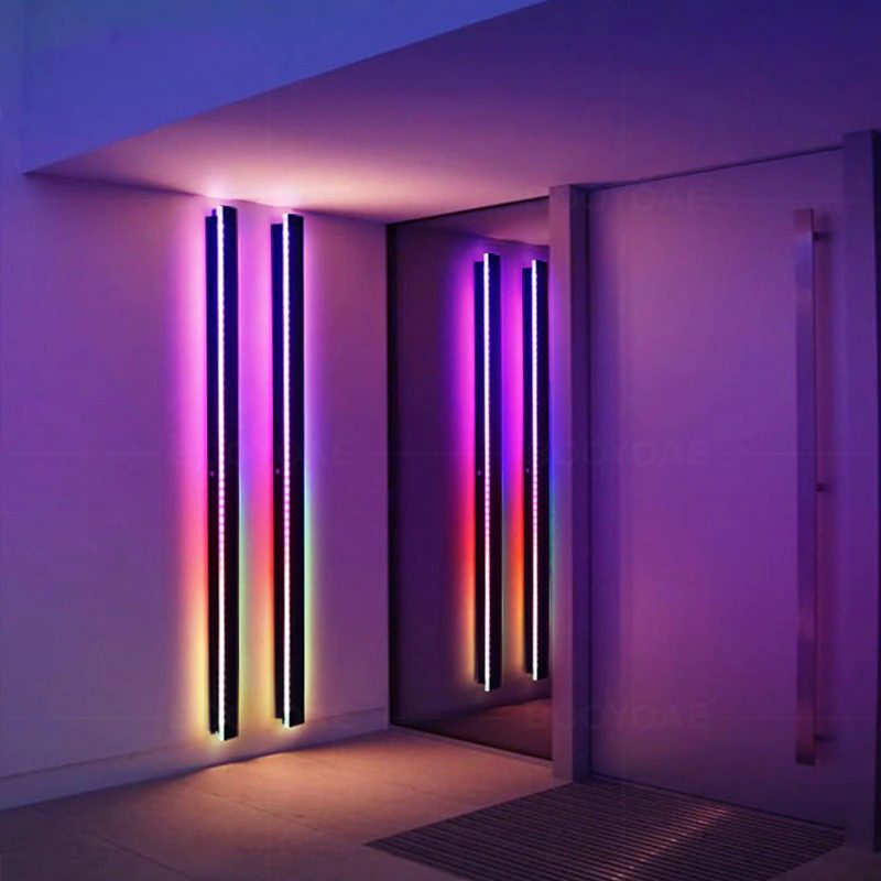 Rgb Fali Lámpa Modern Kültéri Veranda Színes Erkély Terasz Dekoráció Világító
