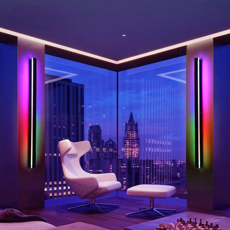 Rgb Fali Lámpa Modern Kültéri Veranda Színes Erkély Terasz Dekoráció Világító