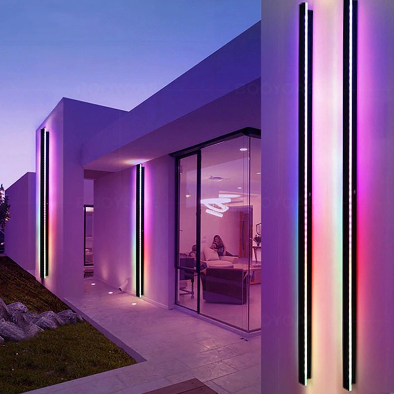 Rgb Fali Lámpa Modern Kültéri Veranda Színes Erkély Terasz Dekoráció Világító