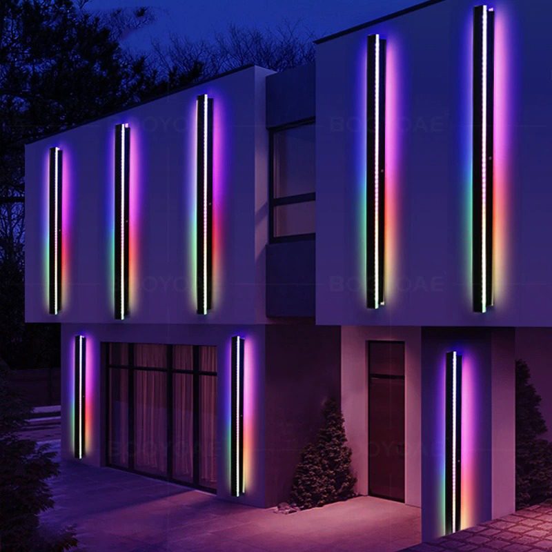 Rgb Fali Lámpa Modern Kültéri Veranda Színes Erkély Terasz Dekoráció Világító