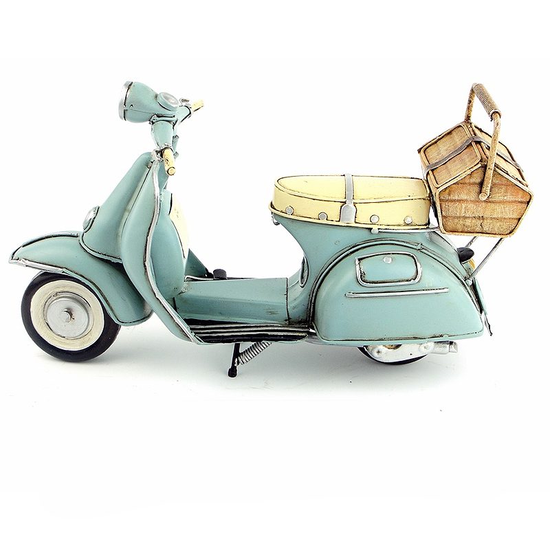 Vespa Motorkerékpár Kézzel Készített Közepes Méretű Bádoglemez 1965-ös Modell