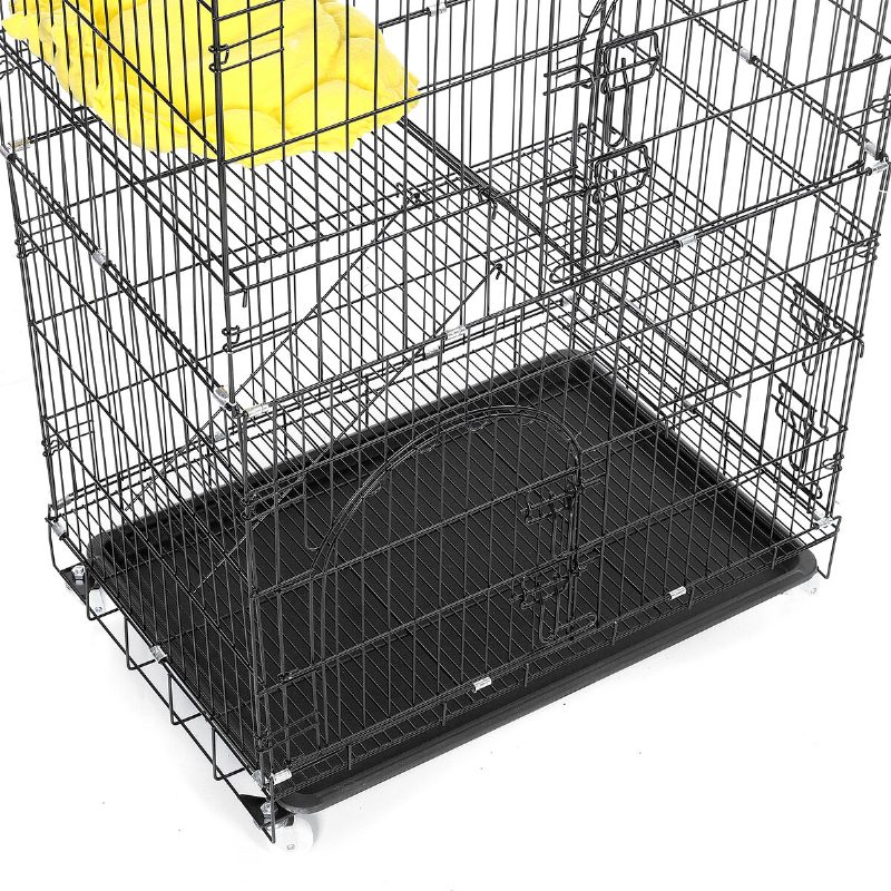 3 Szintes Macskaketrec Macskajáróka Kennel Láda Csincsilla Patkány Dobozos Ketrec Létrákkal Platformok Ágyak Reteszek Tálca Függőágy