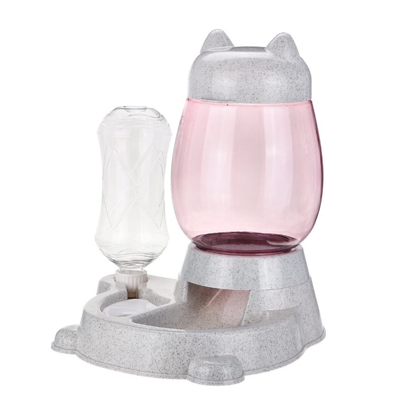 800 Ml+300 Ml Automata Kisállat Kutya Macska Kölyökadagoló 2 Az 1-ben Étel-ital-víz Edényadagoló