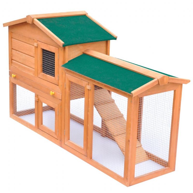 Rabbit Hutch 55.1"x18.1"x33.5" Tömör Fenyőfa