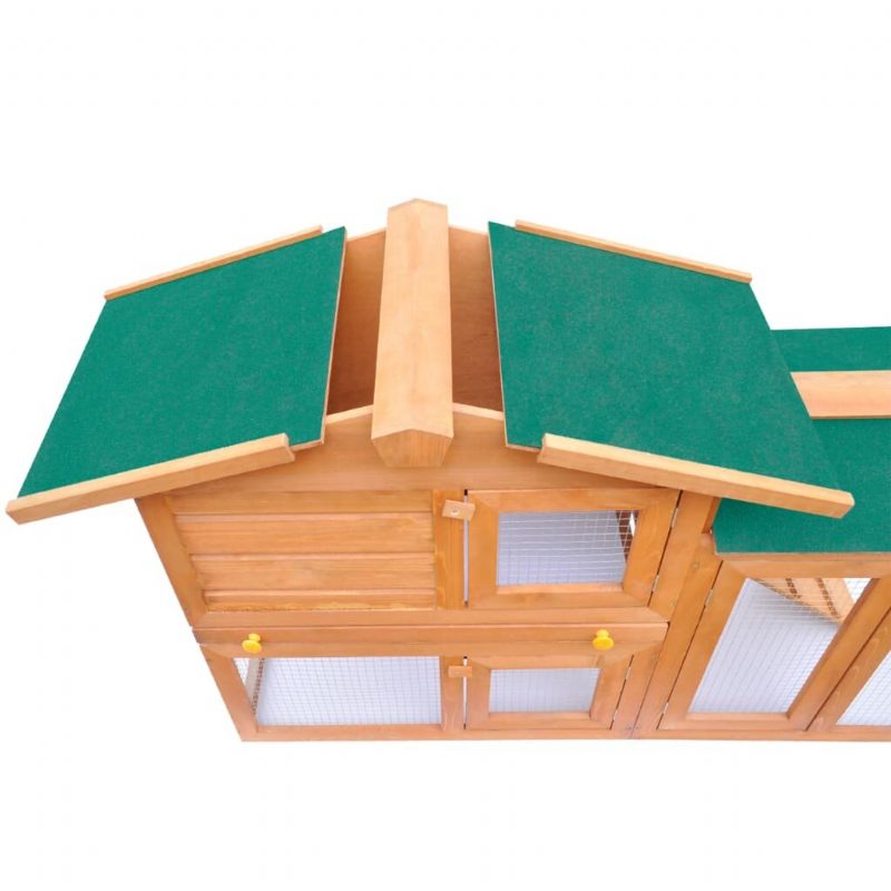 Rabbit Hutch 55.1"x18.1"x33.5" Tömör Fenyőfa