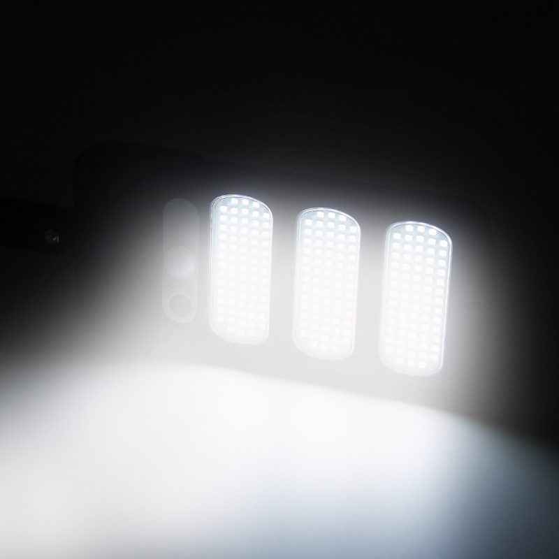 1/2/4 Db 213 Led Napelemes Utcai Fali Lámpa Pir Mozgásérzékelős Szabályozható Kültéri Kertben