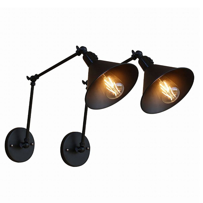 1/2 Db 220v Állítható Led Fali Lámpa Lámpabúra Burkolat Tartó Berendezés Étkező Izzó Nélkül