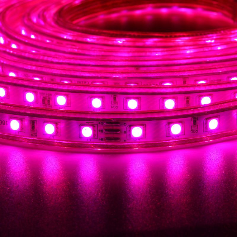 10/15m Smd5050 Led Rgb Rugalmas Kötél Kültéri Vízálló Szalaglámpa + Dugó + Távirányító Ac110v