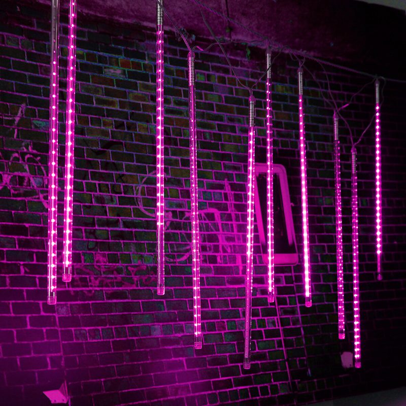 10 Csöves 50 cm-es Led Meteor Zuhany Eső Őszi Szabadtéri Karácsonyi Fa Lámpa