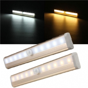 10 Led-es Szekrénylámpa Pir Emberi Test Mozgásérzékelő Lámpa Szekrény Led Éjszakai Fény Led Szalag 6v