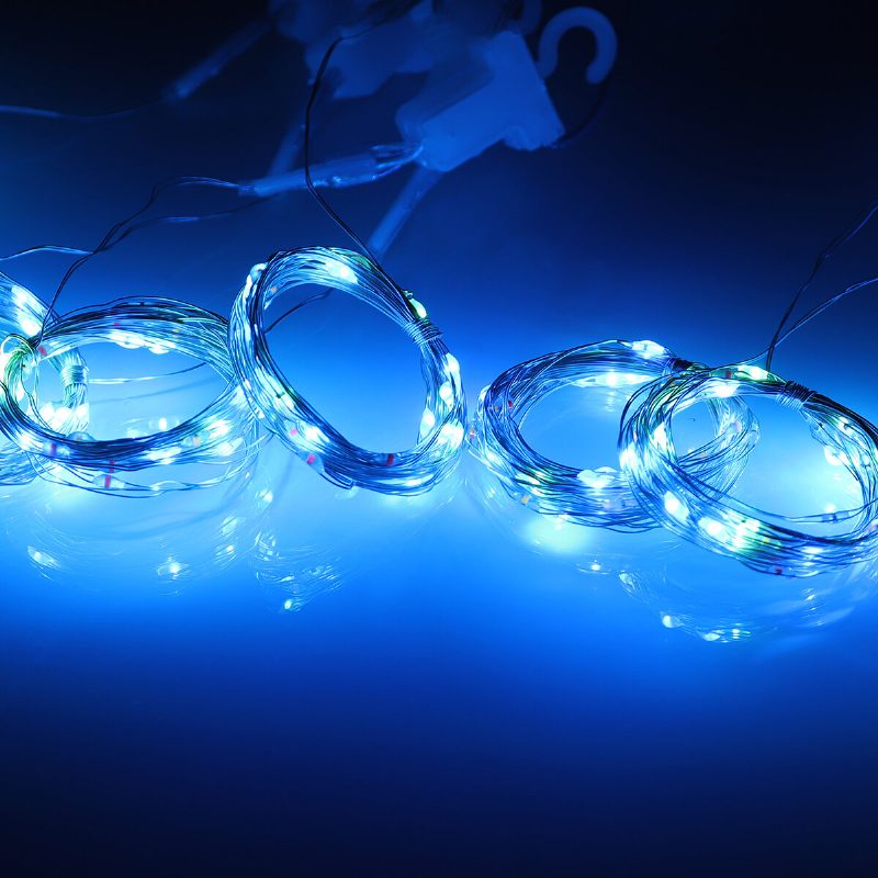 100/200/300 Led-es Ablakfüggöny Lámpák Usb Vízálló Tündérfüzér Fények Dekoratív Karácsonyi Csillogó Hálószoba Bulikhoz Esküvői Háttér Terasz És Fali Dekoráció - 8 Mód Kampóval