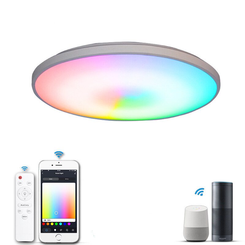 100v ~ 260v 30w Rgbcw Wifi Intelligens Mennyezeti Lámpa Távirányító App Control Works With Alexa Google Assistant