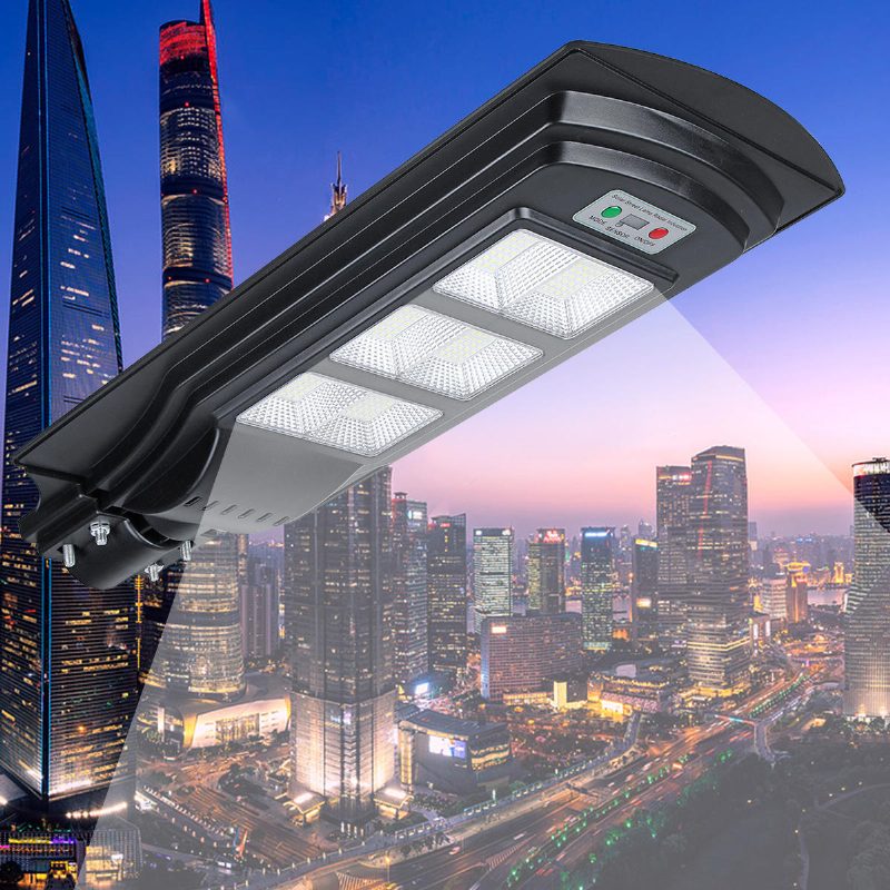 108/216/324 Led Napelemes Utcai Lámpa Pir Mozgásérzékelős Lámpafal Távirányítóval