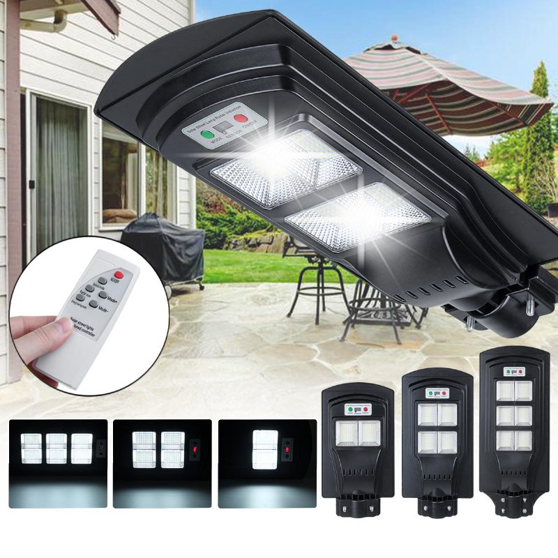 108/216/324 Led Napelemes Utcai Lámpa Pir Mozgásérzékelős Lámpafal Távirányítóval