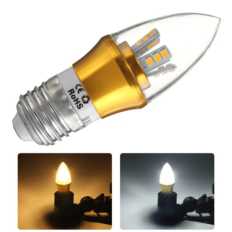 10w 220v E27 E14 E12 B22 B15 Szabályozható Led Gyertya Alakú Izzó Otthoni Csillárokhoz Asztali Lámpa Fali