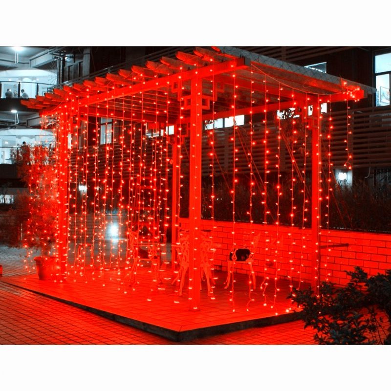 10x3m Kültéri 1000 Led Függöny Karácsonyi Tündér Fényfüzér Esküvői Ünnepi Dekor Ac220v