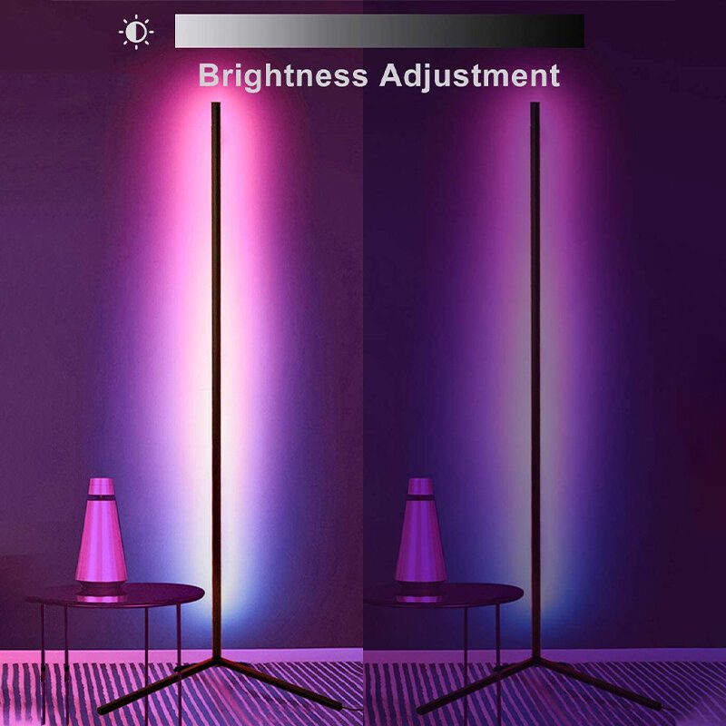 1.1/1.4/1.6 M Rgb Sarok Állólámpa Modern Színes Távirányító Minimalista Led