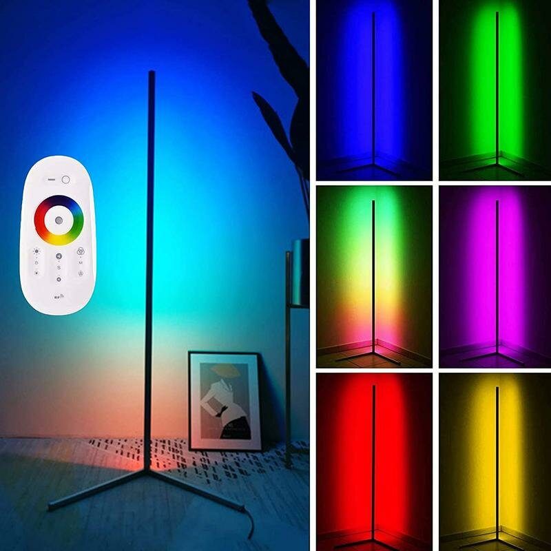 1.1/1.4/1.6 M Rgb Sarok Állólámpa Modern Színes Távirányító Minimalista Led