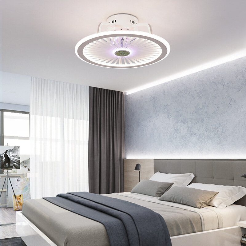 110/220v Mennyezeti Lámpa Fokozatmentes Fényerőszabályzás Elektromos Ventilátoros Világítással Modern Minimalista Étkező És Hálószoba Világítás App Vezérlés + Távirányító + Fényerősség Szín + Három Fokozatú Sebességszabályozás
