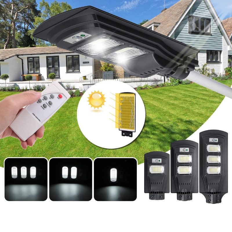 117/234/351 Led Solar Wall Street Light Mozgásérzékelős Kültéri Lámpa Távirányítóval