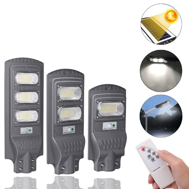 117/234/351 Led Solar Wall Street Light Pir Mozgásérzékelős Kültéri Lámpa Távirányítóval