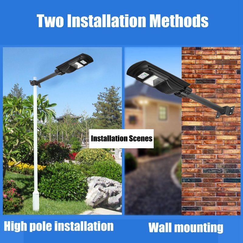 120/240/360 W Led-es Fali Lámpa Napelemes Mozgásérzékelős Kerti Távirányító