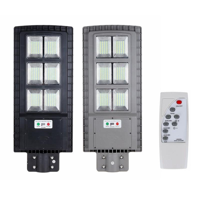 120 W 240 Led Napelemes Utcai Lámpa Pir Mozgásérzékelős Fali Időzítő Távirányítóval