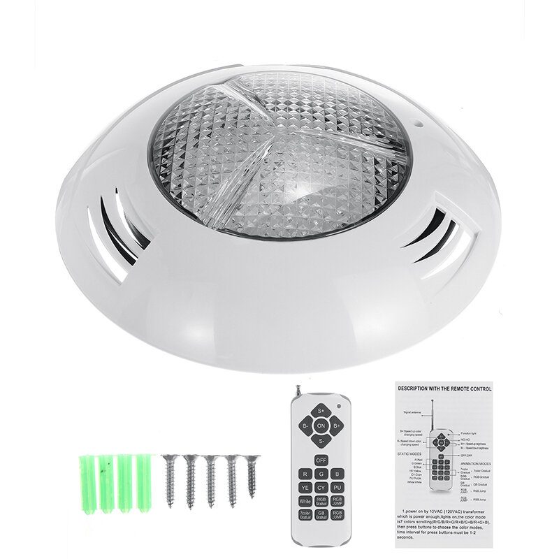 12v 114/216/432led Rgb Víz Alatti Úszómedence Világítás Ip68 Távirányítós Szökőkút Víz Lámpa