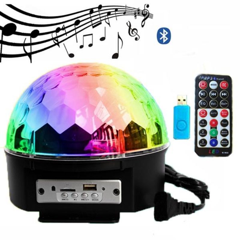 12w Bluetooth Hangvezérlés Led Magic Ball Stage Lámpa Színes Mp3 Disco Távirányítóval
