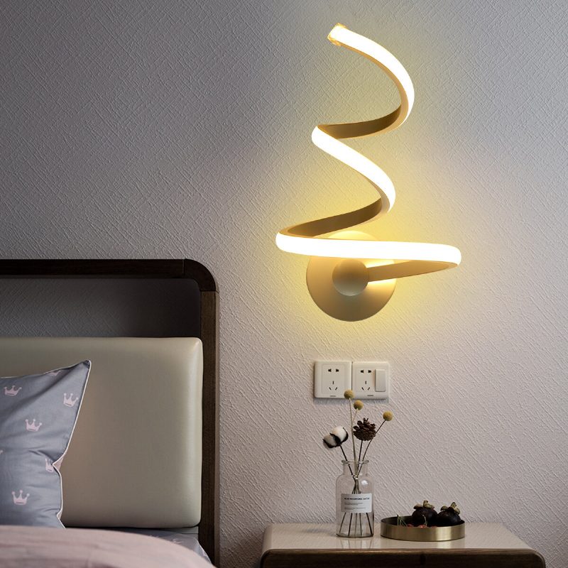 18w Akril Led Modern Hullám Fali Lámpa Otthoni Hálószoba Világítás Lámpatest Dekoráció Ac100-240v