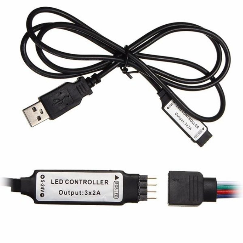 1m 2m 3m 4m Vízálló 5050 Rgb Led Usb Szalagfény Tv Háttérvilágítású Készlet + 24 Gombos Távirányító