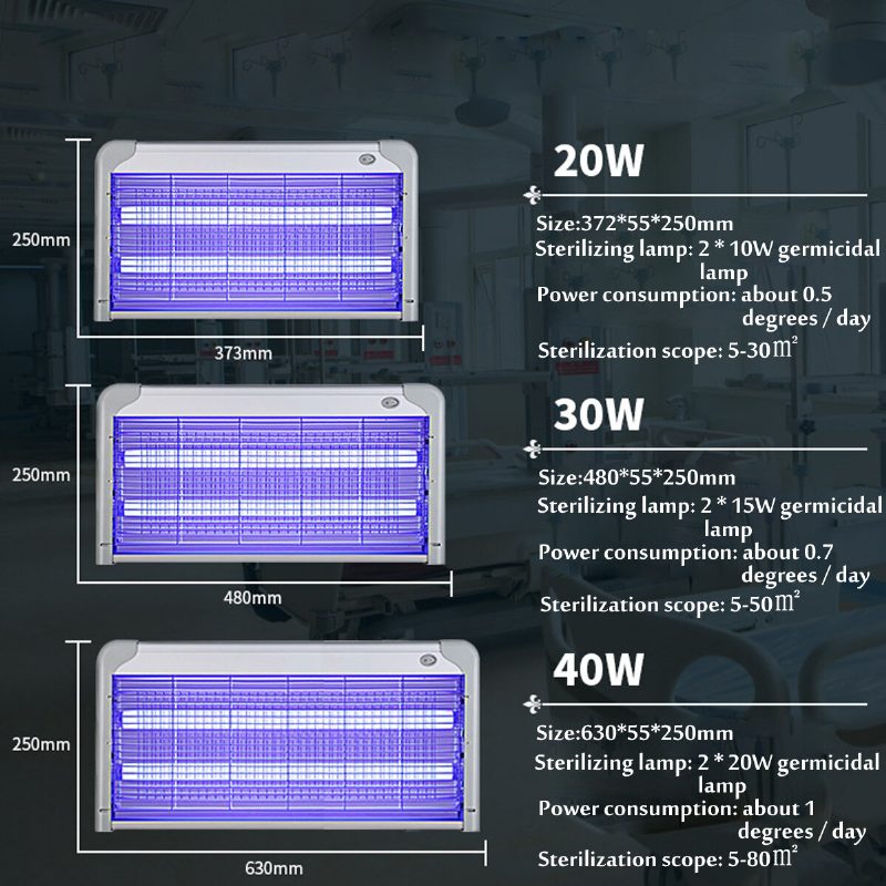 20/30/40 W Ultraibolya Germicid Fényű Lámpa Fertőtlenítő Sterilizáló Uvc Otthoni Uv Lámpához