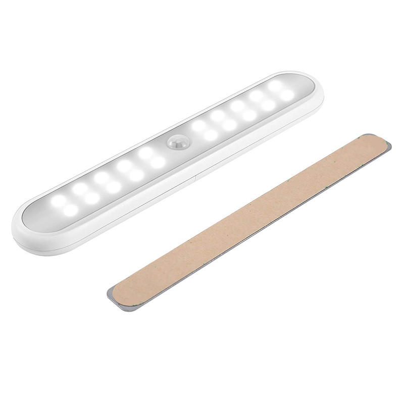 20 Led Hordozható Szekrény Éjszakai Fény Mozgás Pir Érzékelő Vezeték Nélküli Lámpa Alatt