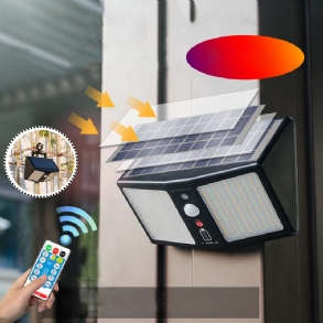 20w 360led Vízálló Napelemes Emberi Érzékelő Kültéri Kerti Biztonsági Fali Lámpa + Távirányító