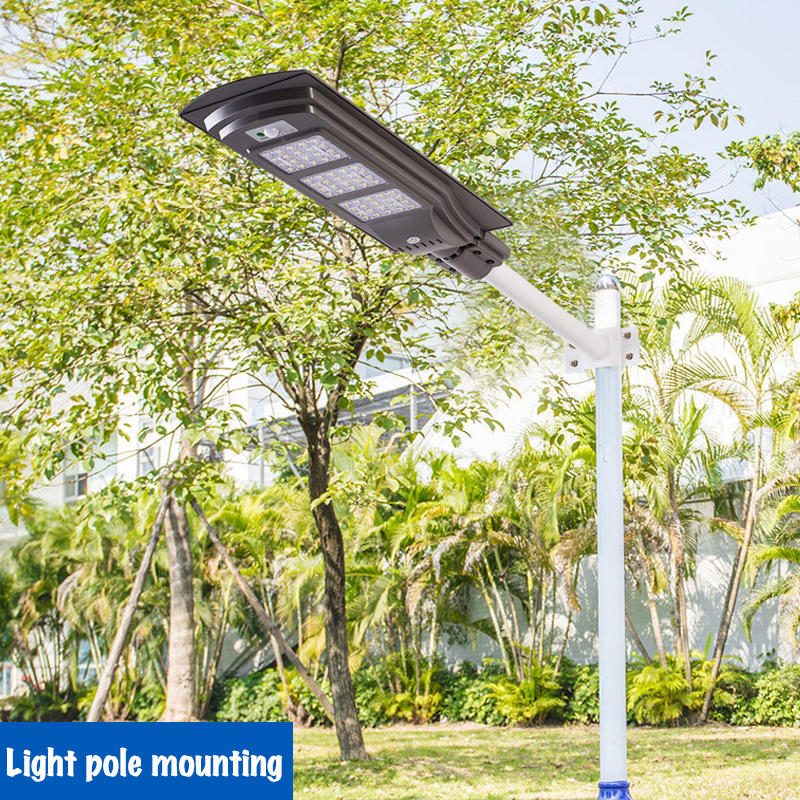 20w 40w 60w Led Napenergiával Működő Kültéri Utcai Világítás Pir Mozgásérzékelő Lámpa