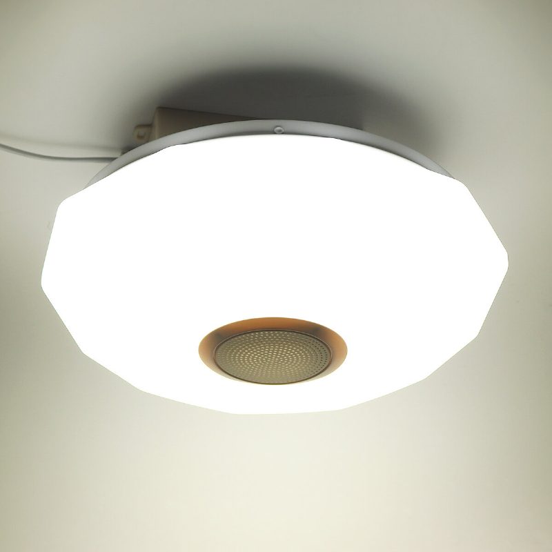220v Led Rgb Mennyezeti Lámpa 3000-6500k Szabályozható Akril Zenei Bluetooth Távirányító
