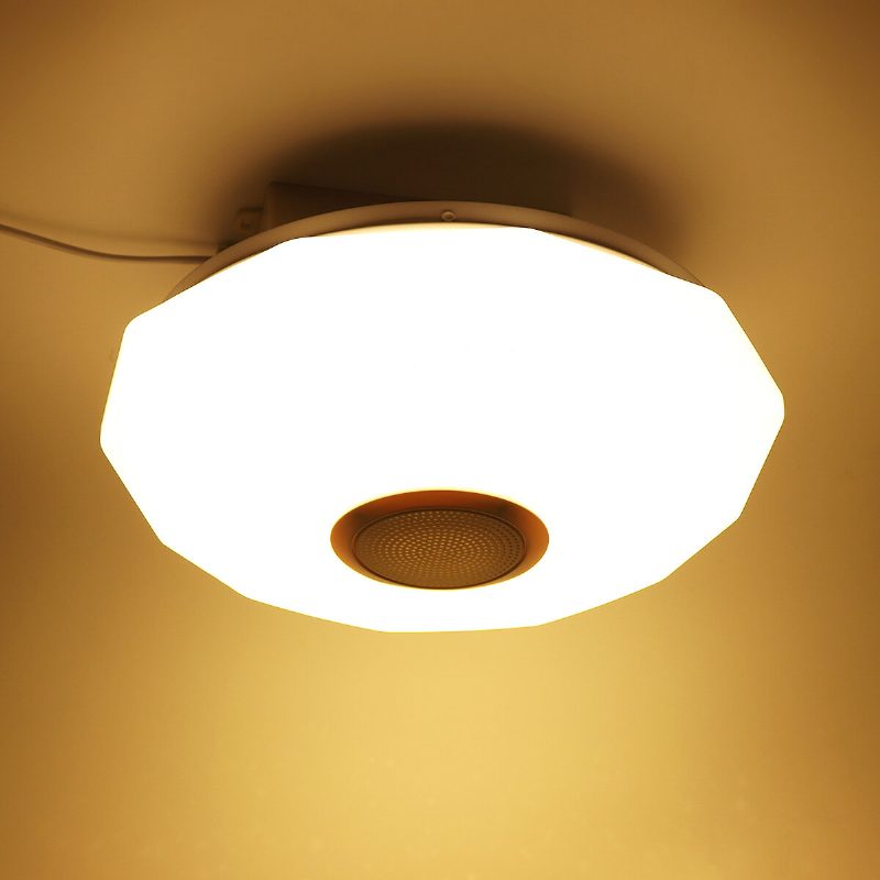 220v Led Rgb Mennyezeti Lámpa 3000-6500k Szabályozható Akril Zenei Bluetooth Távirányító