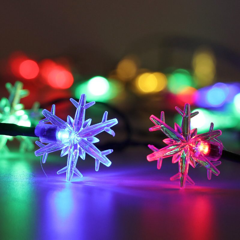 23 Láb 50 Led-es Napelemes Lámpasor Hólámpa Otthoni Karácsonyi Dekoráció Buli