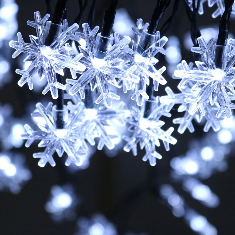 23 Láb 50 Led-es Napelemes Lámpasor Hólámpa Otthoni Karácsonyi Dekoráció Buli