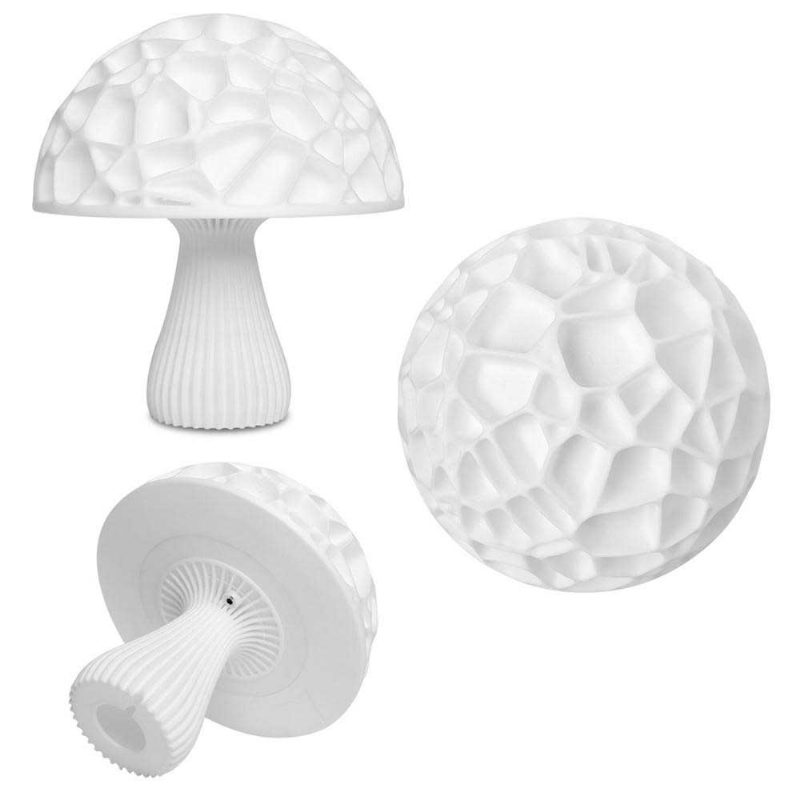 24 cm-es 3d Gomba Éjszakai Fény Érintéses Vezérlés 2 Színű Usb Újratölthető Asztali Lámpa Otthoni Dekorációhoz
