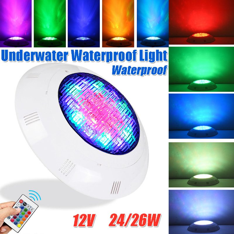24w/36w 12v Úszómedence Világítás Rgb Led Izzó Víz Alatti Dekorlámpák Távirányítóval Ip68