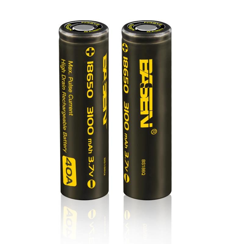 2db Basen Bs186q 18650 3100mah 3.7v 40a Nagy Lefolyású Lapos Tetejű Újratölthető Li-ion Akkumulátor